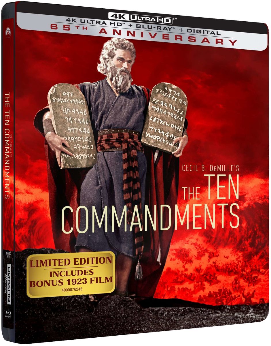 Blu-ray Paramount Les 10 Commandements - Combo UHD 4K + BD - Steelbook Edition limitée