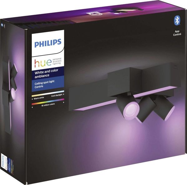 Philips Hue Plafonnier Centris XL Noir, Bluetooth