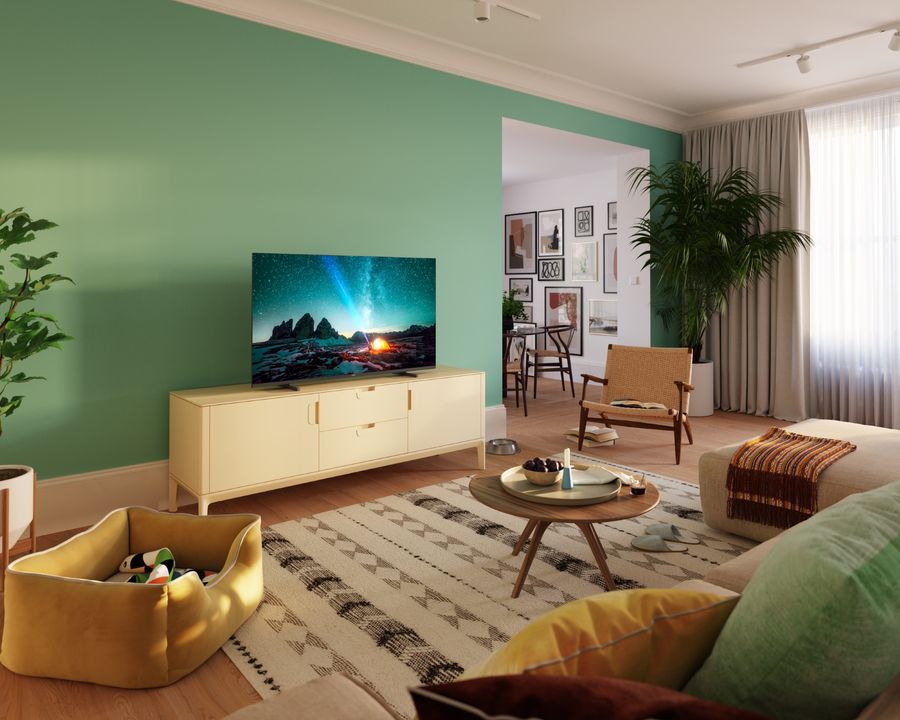 Philips 50PUS7609 : mise en situation dans un salon