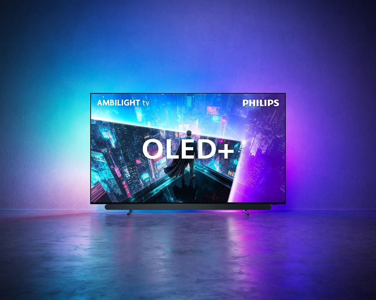 TV Philips 48OLED911 avec &eacute;cran OLED Tandem 4K, Ambilight 4 c&ocirc;t&eacute;s et syst&egrave;me audio Bowers & Wilkins