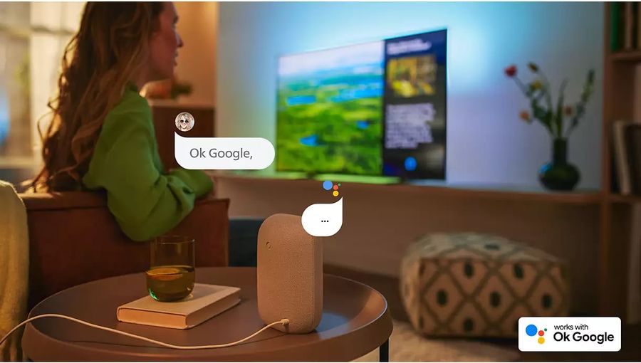 Philips 55PML9308 : contr&ocirc;le vocal Alexa et Google Assistant