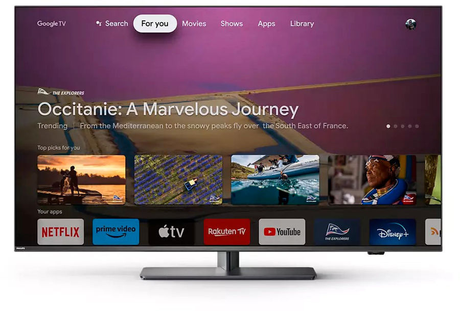Philips 55PUS8808 : Google TV, Netflix, Google Assistant