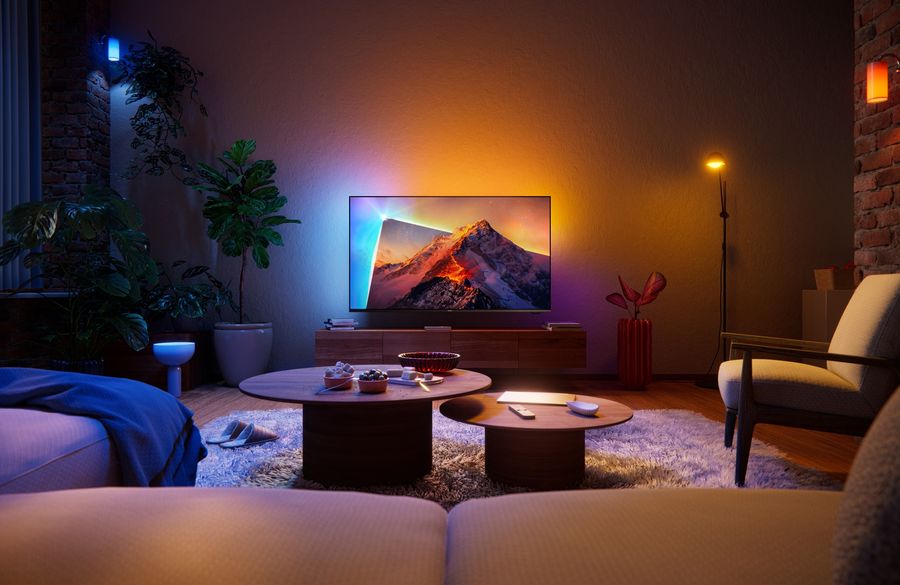 T&eacute;l&eacute;viseur Philips 75PQS8601 75 pouces QLED 4K avec Ambilight, processeur P5, TITAN OS et fonctions gaming VRR.