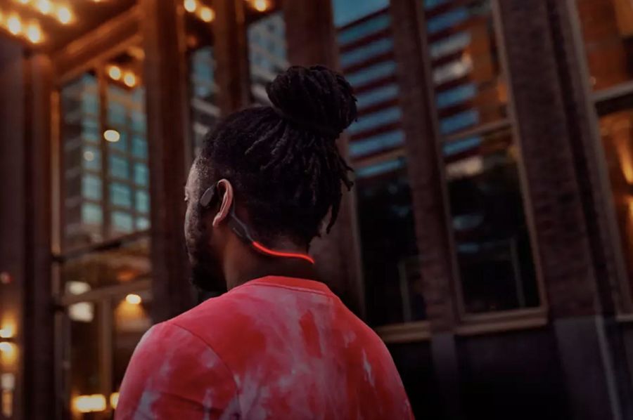 Bandeau LED de s&eacute;curit&eacute; pour sortie nocturne, &eacute;couteurs sport Philips TAA7607