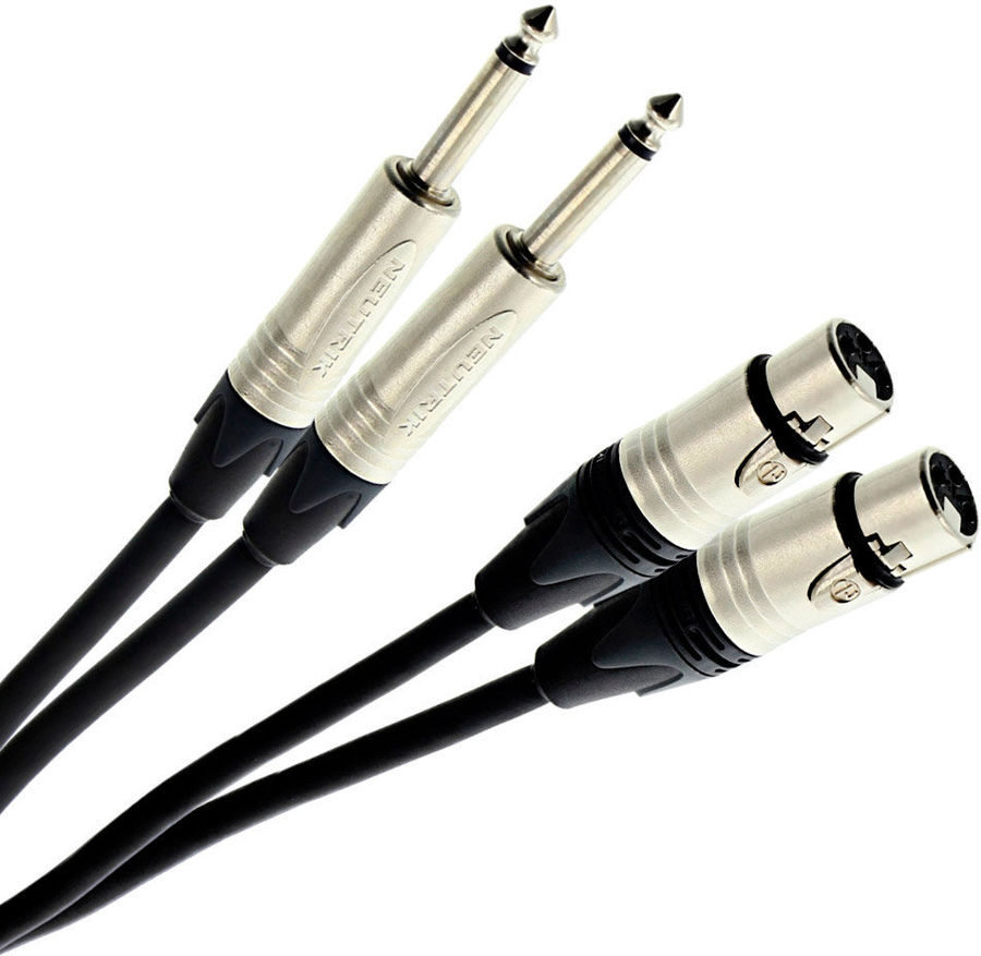 Câbles jack/mini-jack Plugger Cable bretelle 2 x Jack Mâle / 2 x XLR Femelle (0,6 m)