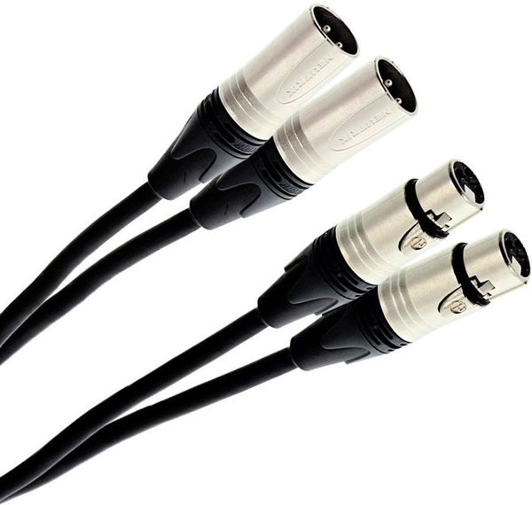 Plugger Cable bretelle 2 x XLR Mâle / 2 x XLR Femelle (0,6 m)