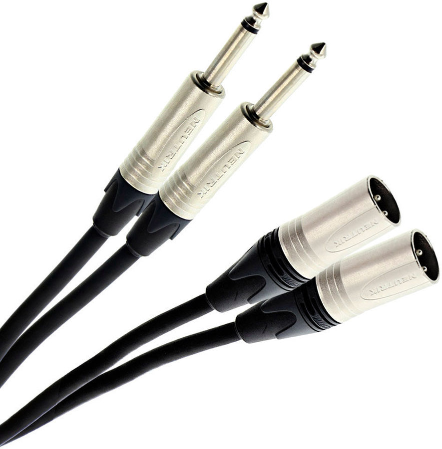 Câbles jack/mini-jack Plugger Cable bretelle 2 x Jack Mâle / 2 x XLR Mâle (0,6 m)