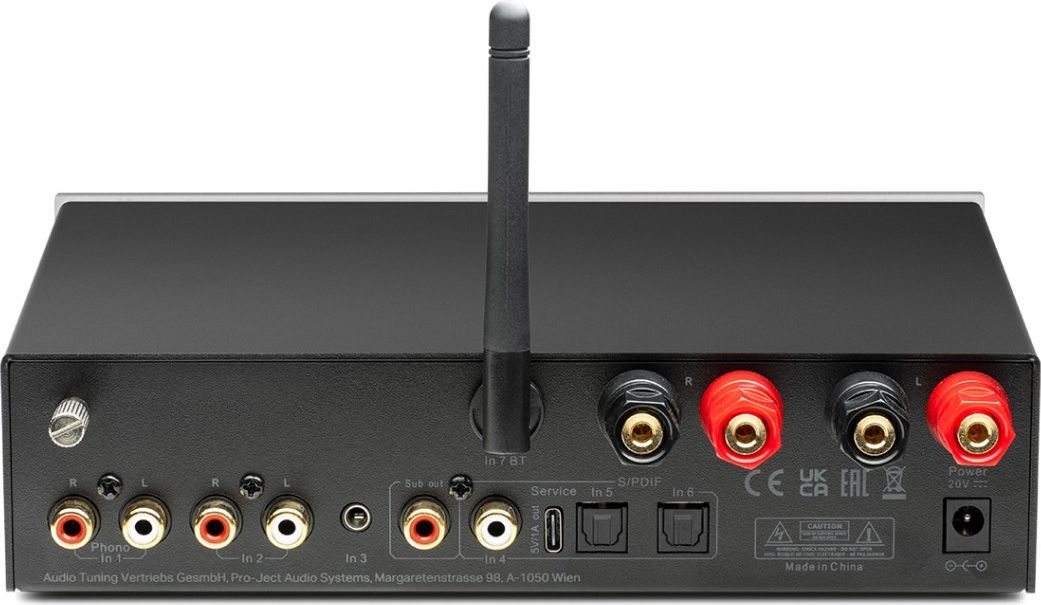 Connectique de l'ampli Pro-Ject Stereo Box E