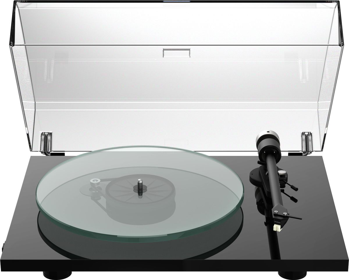 Platine vinyle Pro-Ject T2W Noir Laqu&eacute; Piano + Cellule Sumiko Rainier