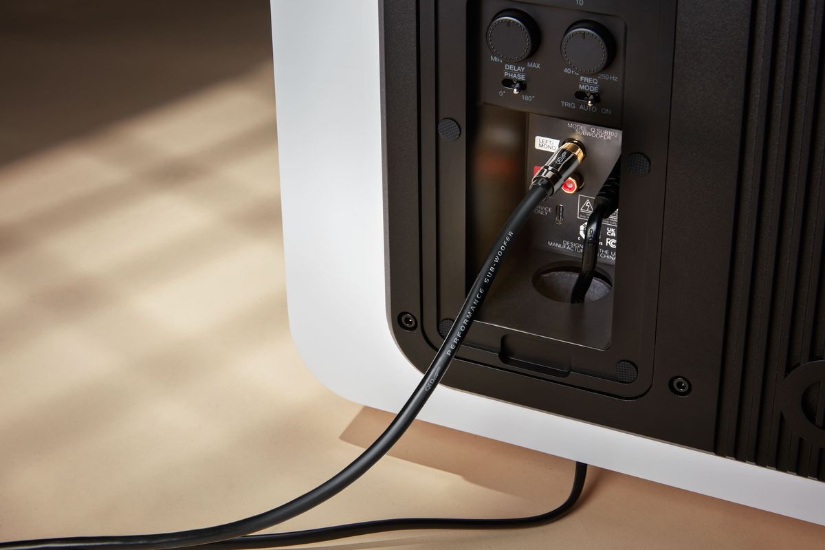 Connectique du caisson de basses Q Acoustics Q SUB80