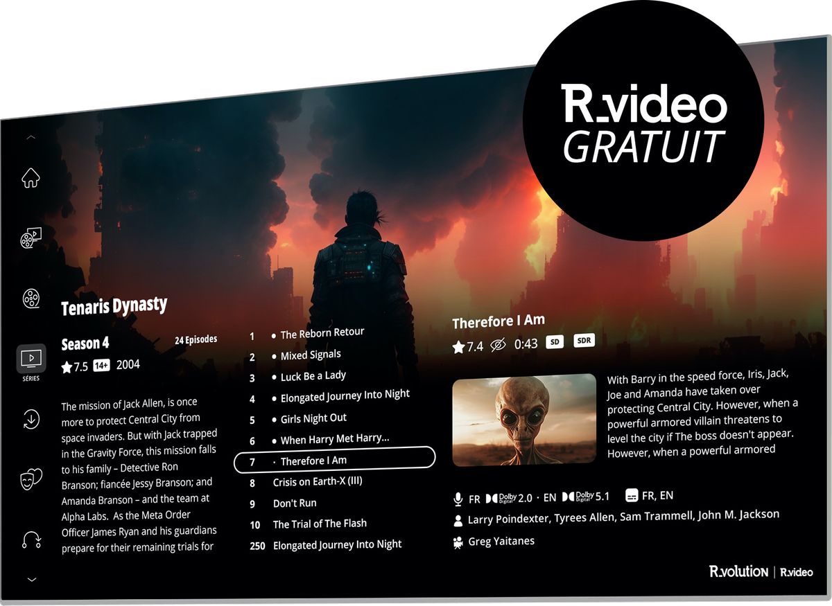 Interface du lecteur réseau Rvolution Player Pro 8K