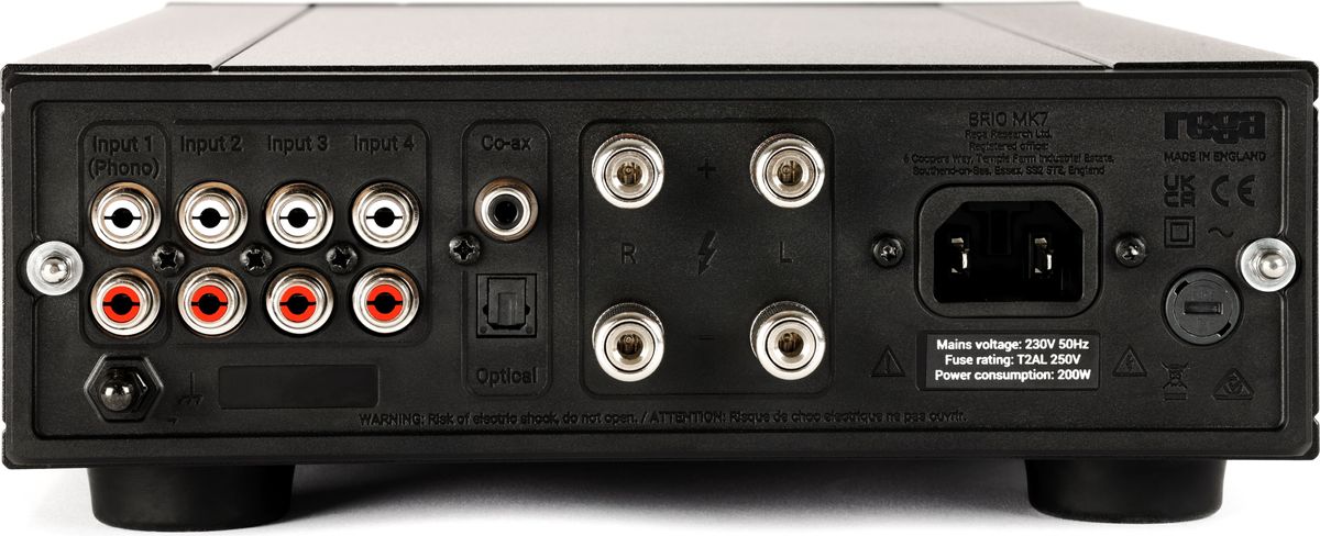 Connectique de l'ampli Rega Brio MK7