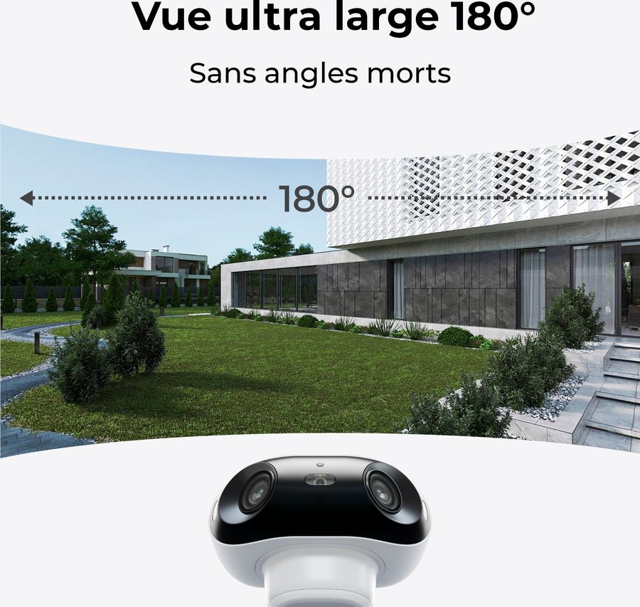 La caméra sans fil Reolink Argus Series B740X offre un champ de vision à 180°.