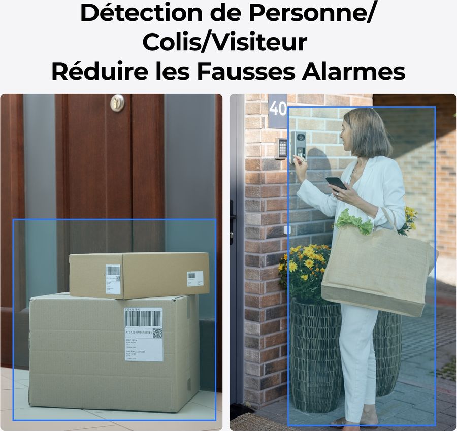 La sonnette caméra Reolink D340P est capable d'identifier le type de visiteur ou de mouvement à votre porte.