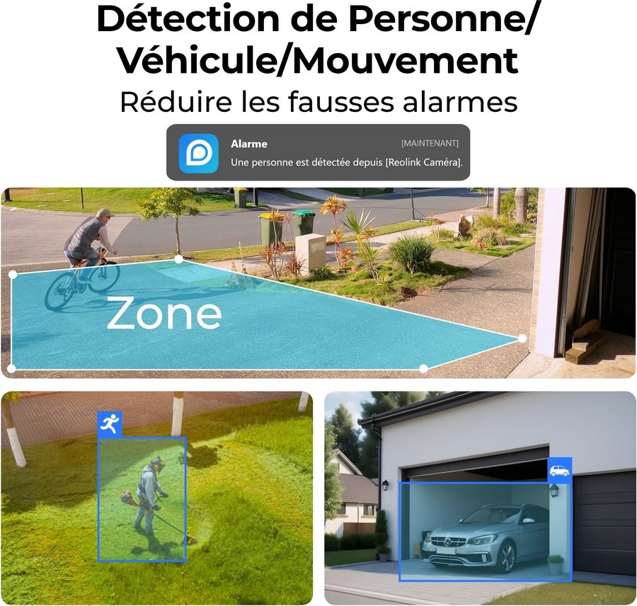 La caméra de sécurité Reolink E Series E540 détecte les personnes, les animaux et les véhicules.