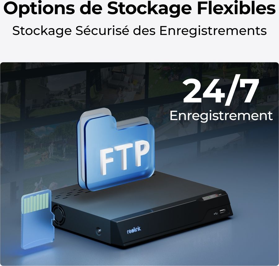 La caméra de surveillance Reolink W320 est compatible avec NVR.