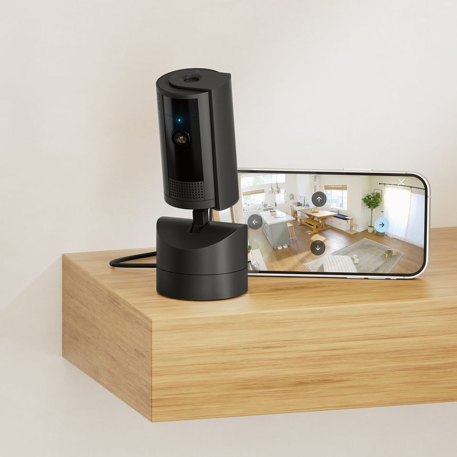 La caméra de surveillance Ring Pan-Tilt Indoor Camera peut être pilotée avec l'application Ring. Avec l'application Ring, il est possible de piloter la caméra de surveillance Ring Pan-Tilt Indoor Camera.