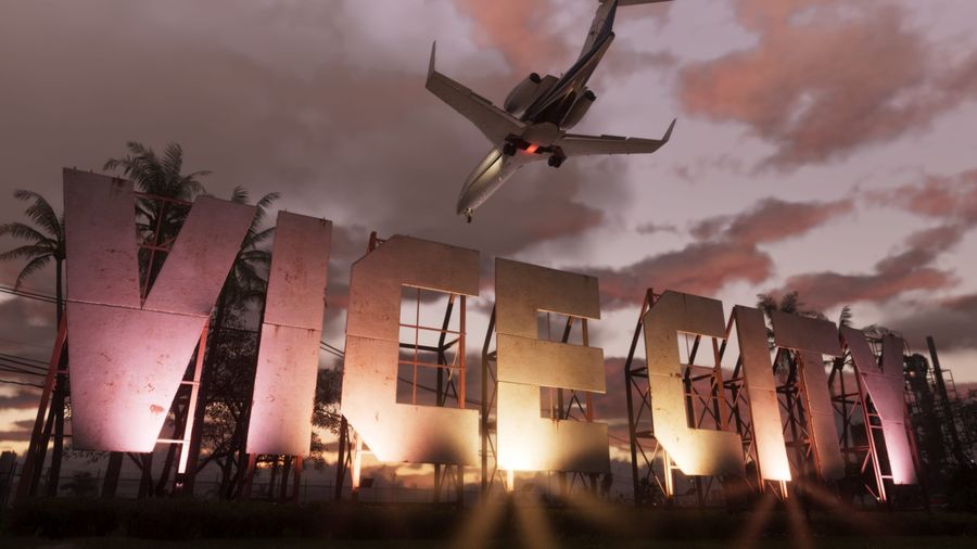 Vice City dans Grand Theft Auto VI, avec ses néons, ses plages et son ambiance contemporaine.