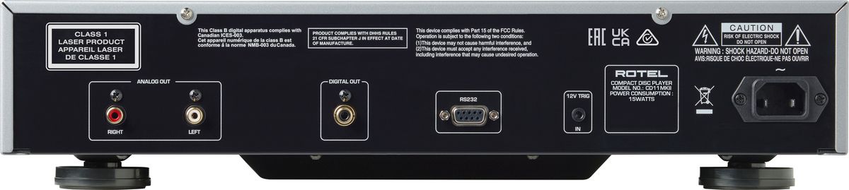 Connectique du lecteur CD Rotel CD-11 MKII Connectique du lecteur CD Rotel CD-11 MKII