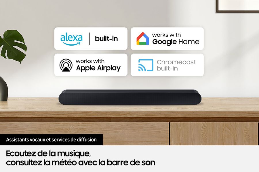 Samsung HW-S66B : connectivité et contrôle vocal