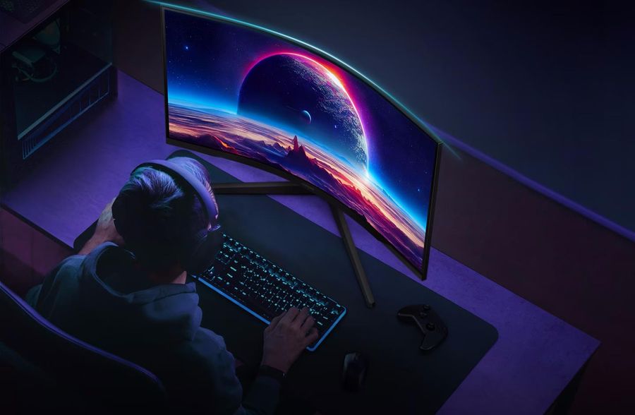 Pour les gamers, le moniteur Samsung Odyssey G55C 27" prend en charge l'AMD FreeSync.