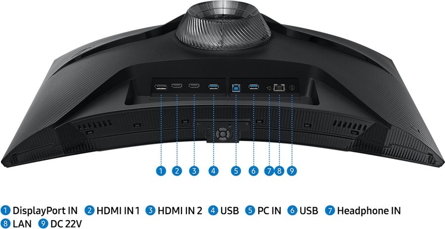 L'écran gamer Samsung Odyssey G6 - G65B 27" dispose de ports HDMI et d'un DisplayPort.