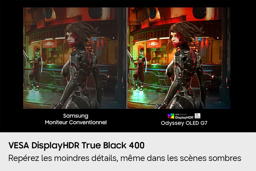 Samsung Odyssey OLED G7 - G73SH 32", dalle OLED avec contraste &eacute;lev&eacute; et certification DisplayHDR True Black 400.