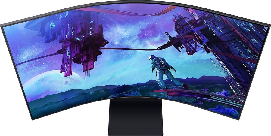 Le moniteur gaming 4K UHD Samsung Odyssey Ark 2nd Gen - G97NC 55" dispose d'une dalle VA incurvée à 1000R, pensée pour renforcer l'immersion tout en limitant la fatigue visuelle.