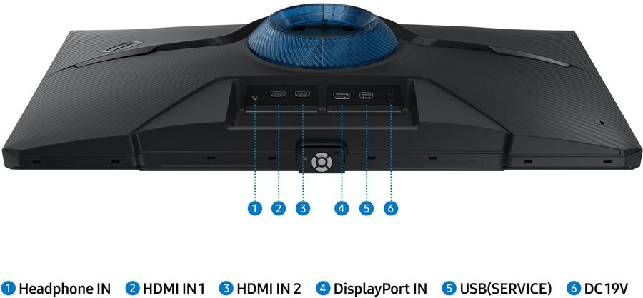 Samsung Odyssey G4 G40B 27" : connectique