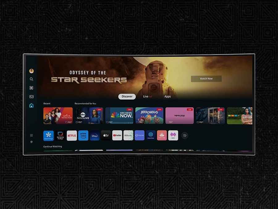 Le moniteur 21:9 Samsung Odyssey G8 - G85SD 34" intègre les services de streaming tels que Netflix, Disney+ et Prime Video.