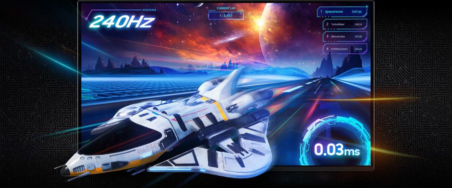 Avec la compatibilité FreeSync Premium Pro et un taux de rafraîchissement de 240 Hz, le Samsung Odyssey OLED G8 - G81SF 32” assure une image fluide et sans déchirement.