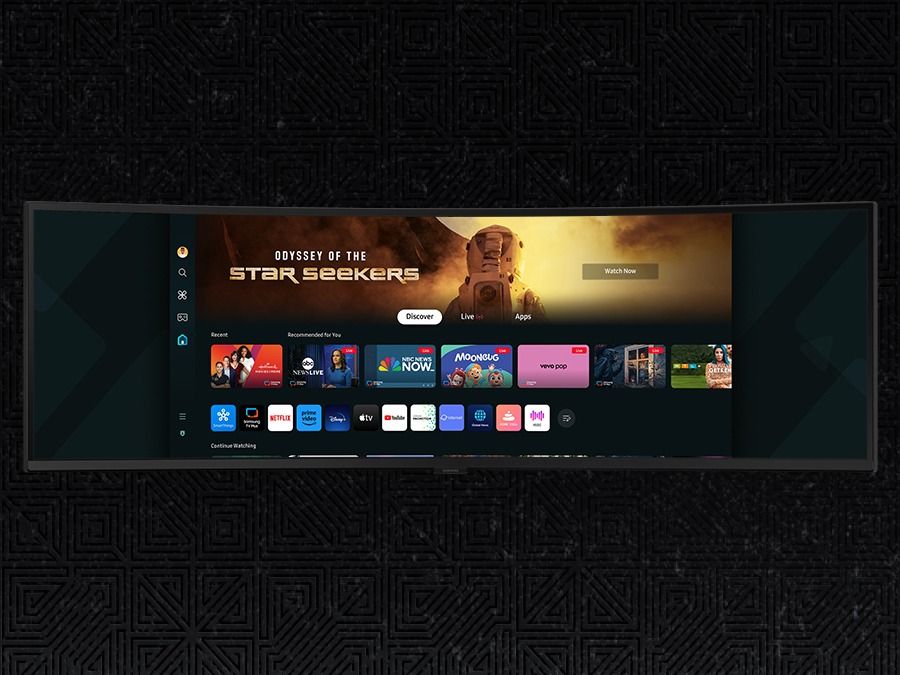 L'écran gamer ultralarge Samsung Odyssey OLED G9 - G95SD 49” intègre Tizen et les applications des services de streaming.