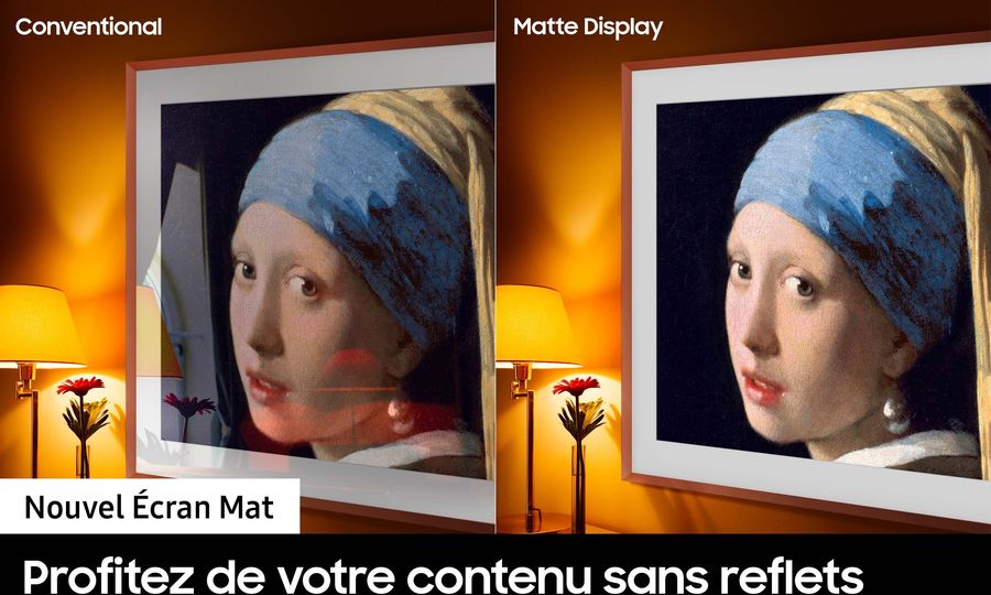 Samsung The Frame 75" QLED 2022 : filtre anti-reflet mat