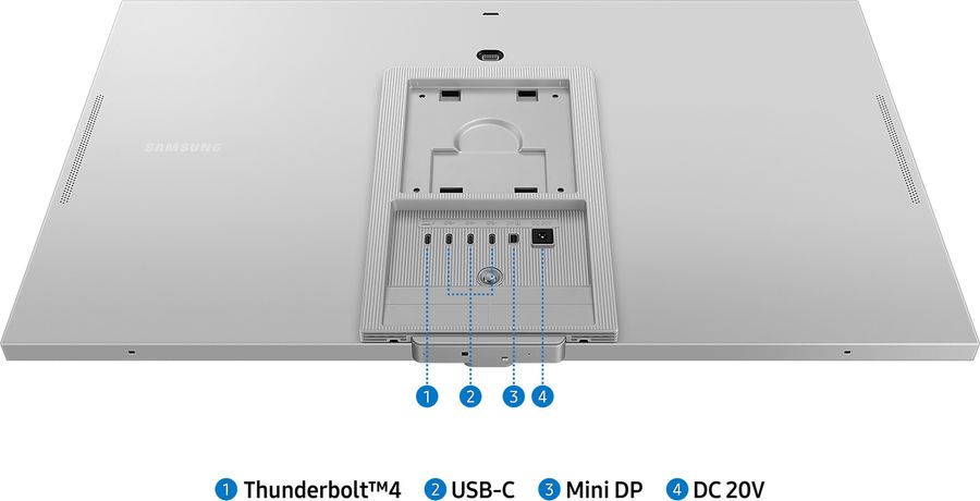 Le moniteur professionnel Samsung Viewfinity S9 (S90PC) offre une connectique USB-C.