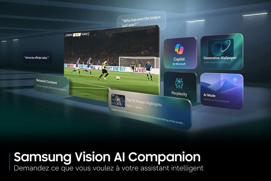 TV Samsung TMR65R95H avec Tizen et Vision Ai