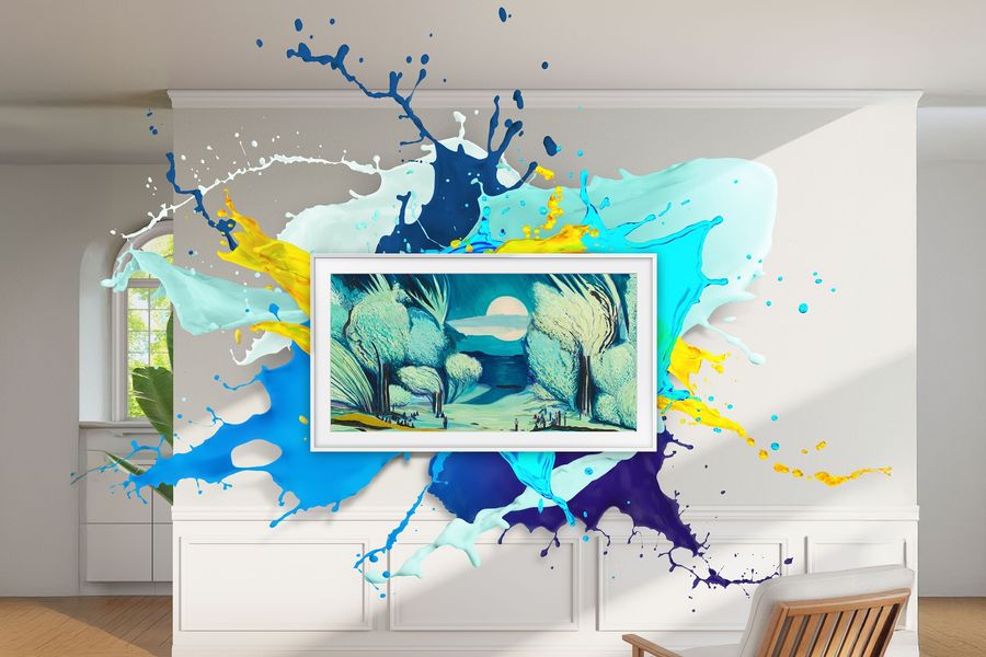 Le téléviseur Samsung The Frame TQ43LS03FA (modèle 2025) dispose d’un écran 4K UHD de 43 pouces (108 cm). Il est équipé d’une dalle QLED compatible avec les formats HDR10+ Adaptive et HLG.