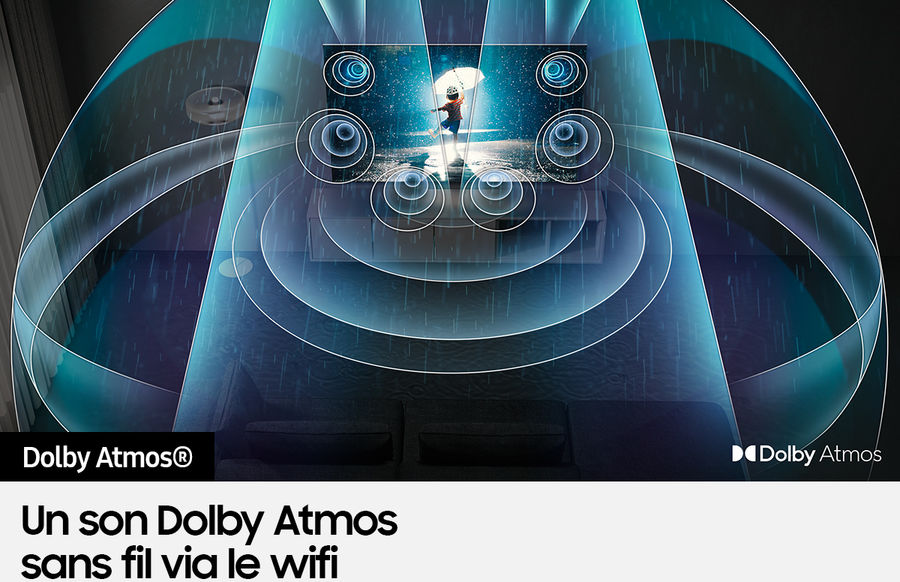 Samsung TQ75Q80C : Dolby Atmos sans fil Samsung TQ75Q80C : Dolby Atmos sans fil
