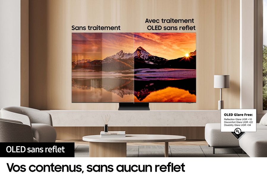 Samsung TQ55S95D : filtre anti reflet