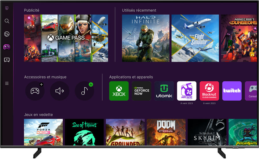 Gaming Hub téléviseur Samsung TQ65Q65C