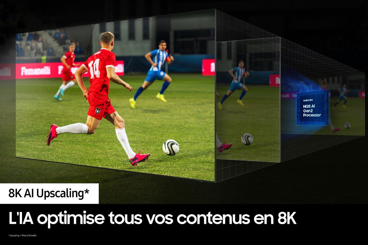 TV 8K : upscaling ssisté par l'Intelligence Artificielle