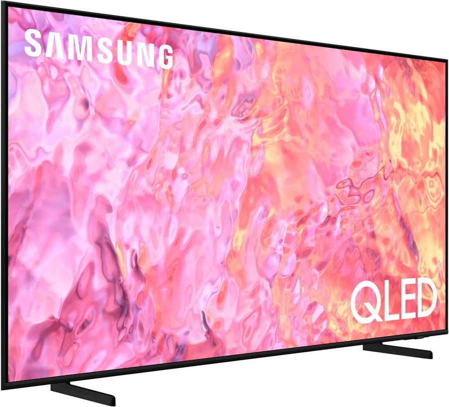 Vue 3/4 gauche t&eacute;l&eacute;viseur Samsung TQ85Q65C