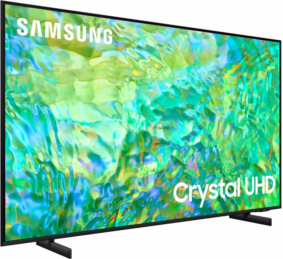  Samsung TU43CU8005 : vue 3/4 gauche