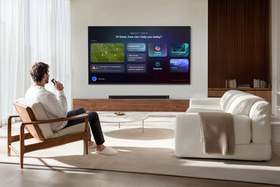 T&eacute;l&eacute;viseur Samsung TU75M74H Mini LED 4K 75 pouces avec HDR10+, Tizen Smart TV et fonctions gaming VRR ALLM.