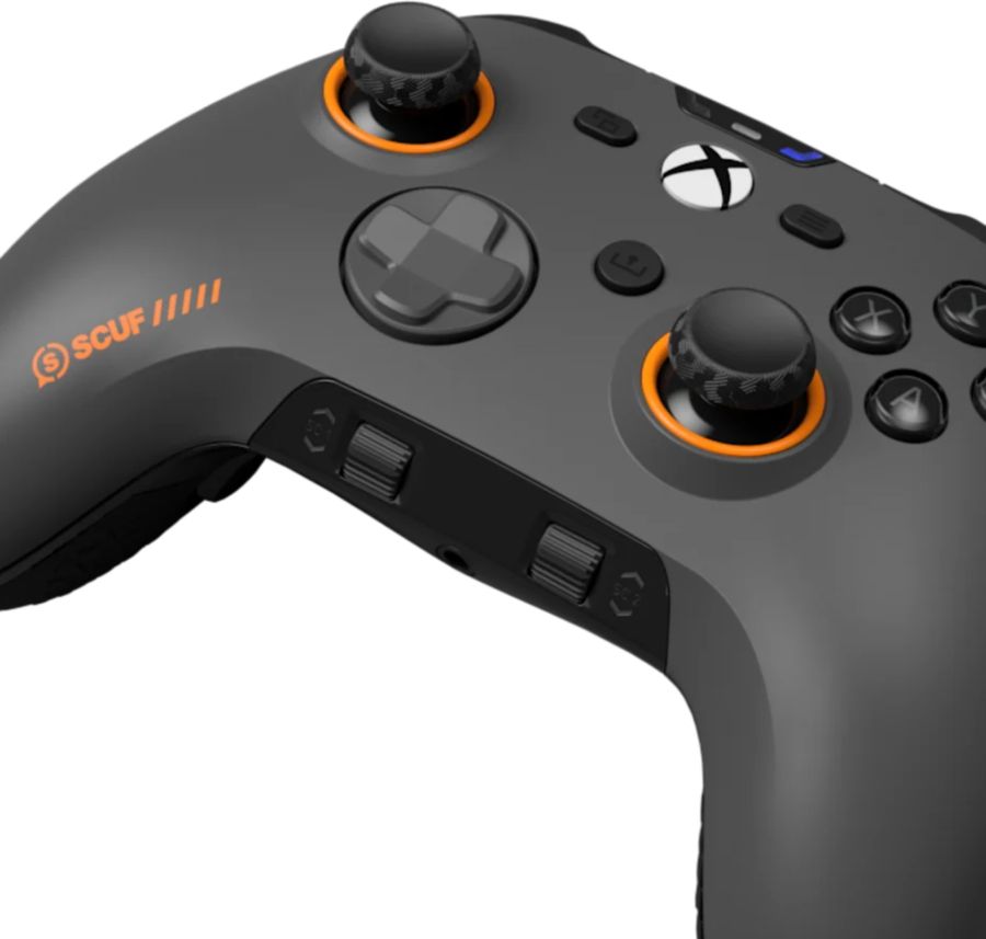 Manette Scuf Valor Pro Wireless avec deux molettes int&eacute;gr&eacute;es pour le contr&ocirc;le audio