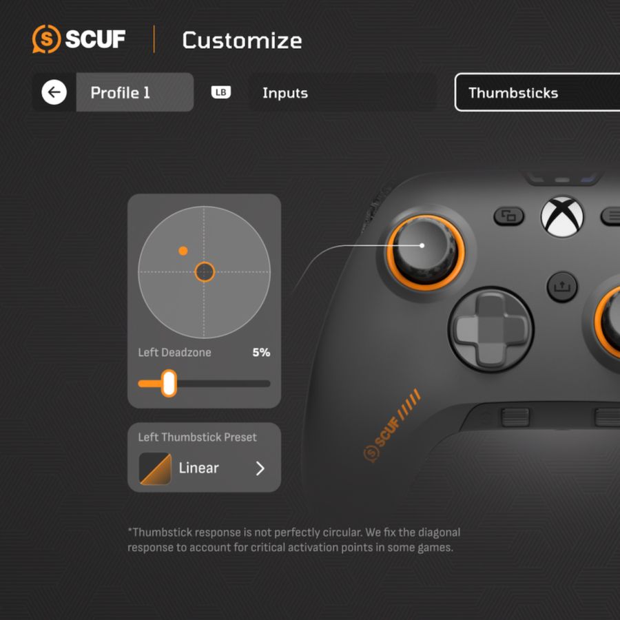 Application compagnon SCUF pour personnaliser les r&eacute;glages de la manette Scuf Valor Pro Wireless