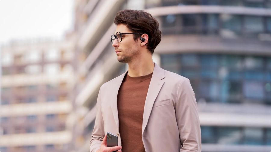 &Eacute;couteurs sans fil Shokz OpenFit : mise en situation