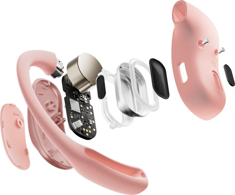Écouteurs ouverts Shokz OpenFit Air Écouteurs ouverts Shokz OpenFit Air : vue intérieure, transducteurs