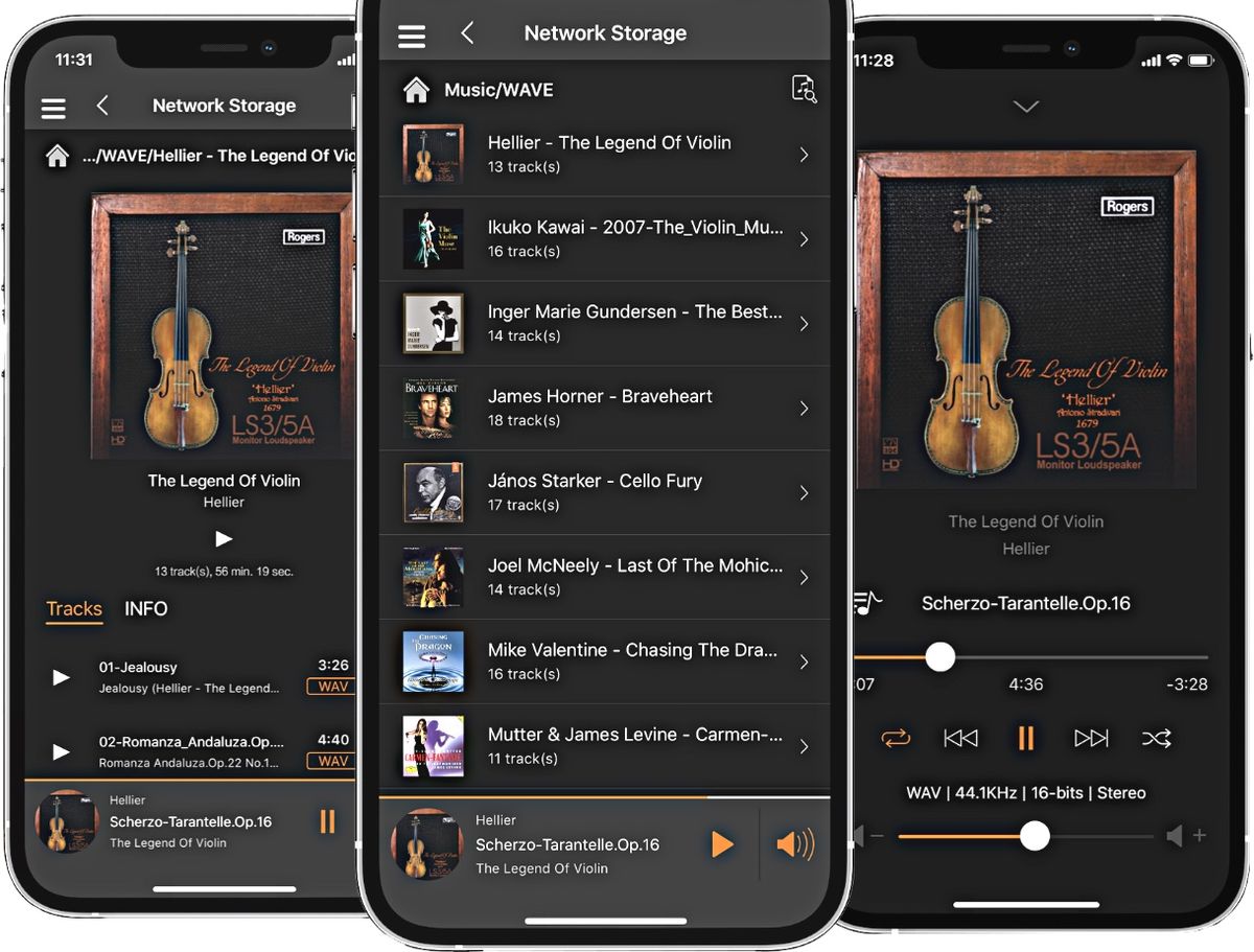 Application mobile du lecteur r&eacute;seau Silent Angel Munich MU