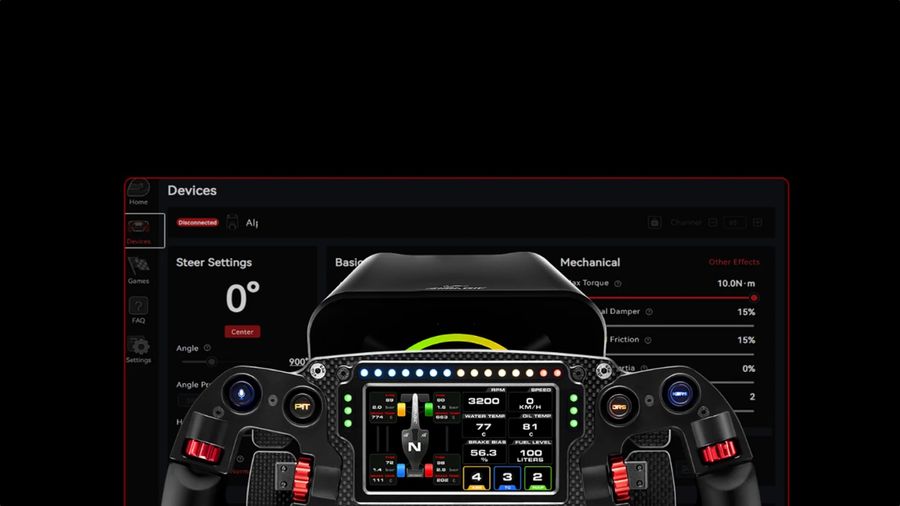 Simagic Alpha EVO Pro Direct Drive avec logiciel SimPro Manager pour r&eacute;glage pr&eacute;cis du retour de force