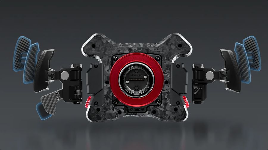 Simagic Neo X Hub avec palettes modulaires ajustables en longueur et position pour simracing personnalis&eacute;